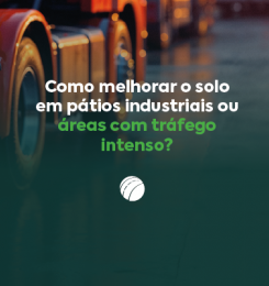 Melhoria do solo em pátios industriais com tráfego intenso